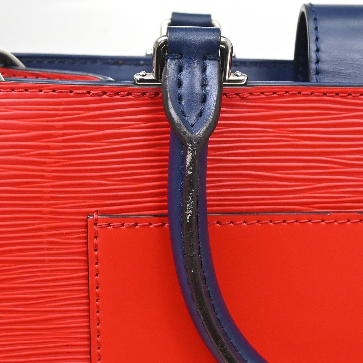 Louis Vuitton Kleber Epi Leather, Red, Leather, Handbag