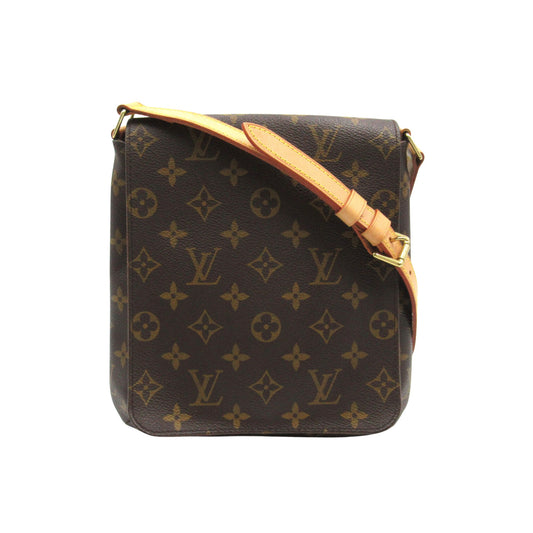 Louis Vuitton Musette Salsa, Brown, Canvas, shoulder