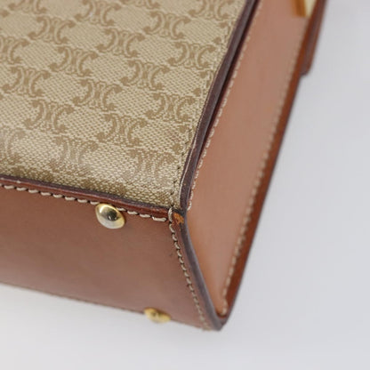 Celine Macadam Leather, Beige, Canvas, Shoulder Bag