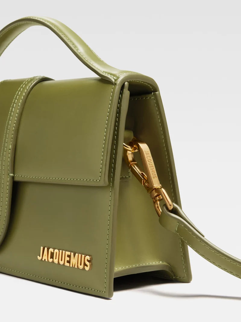 Jacquemus Le Grand Bambino Flap Leather, Green, Leather, Handbag