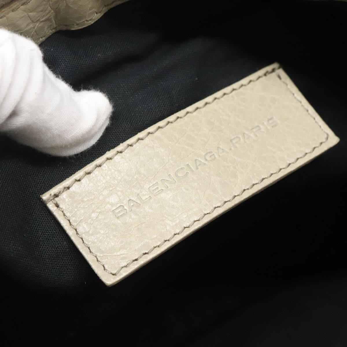 Balenciaga Classic City Clip Leather, Beige, Leather, Clutch
