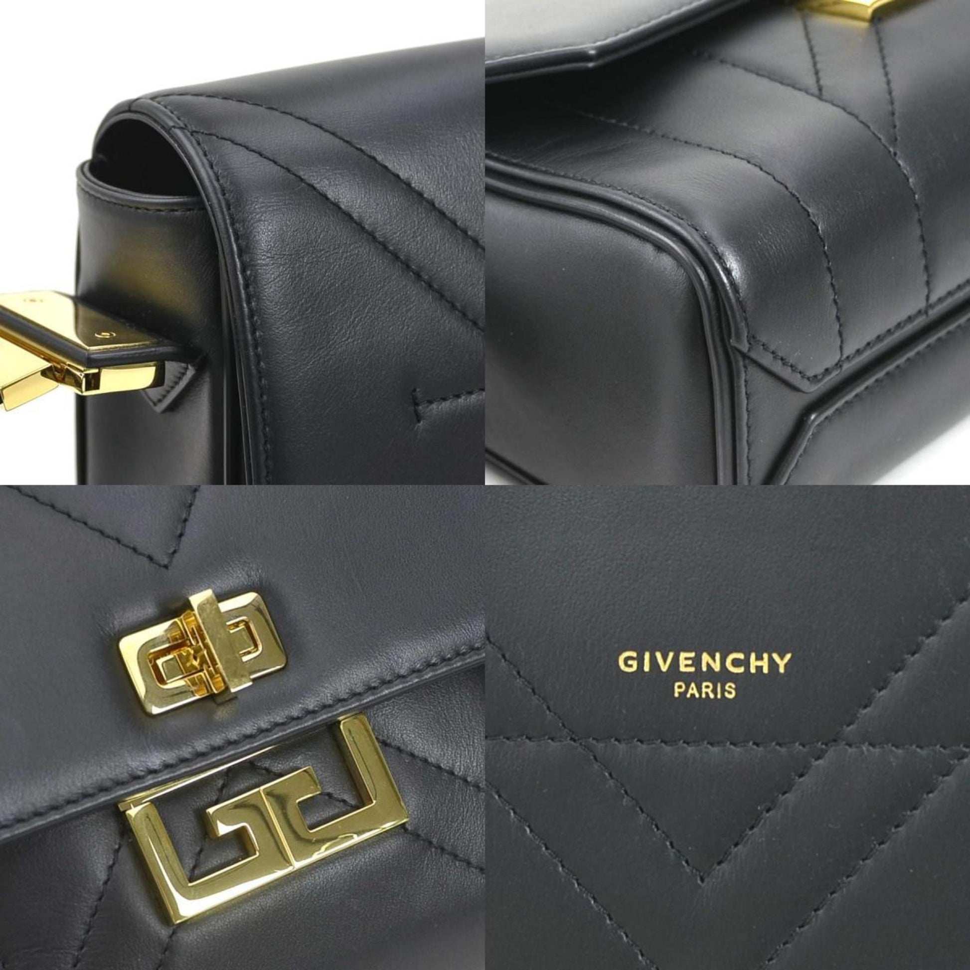 Givenchy, Black, Leather, shopper