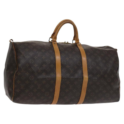 Louis Vuitton Keepall Bag Monogram Canvas, BROWN, CANVAS, Travel bag