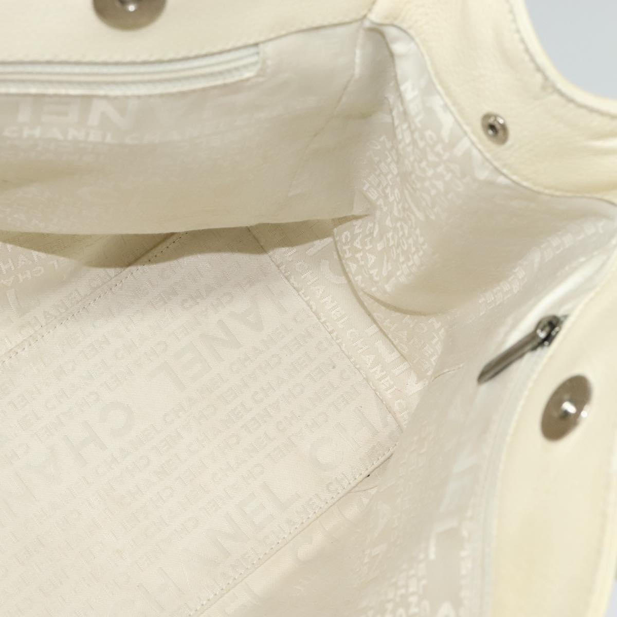 Chanel Reissue Cerf Executive Tote Leather, WHITE, LEATHER, Tote bag