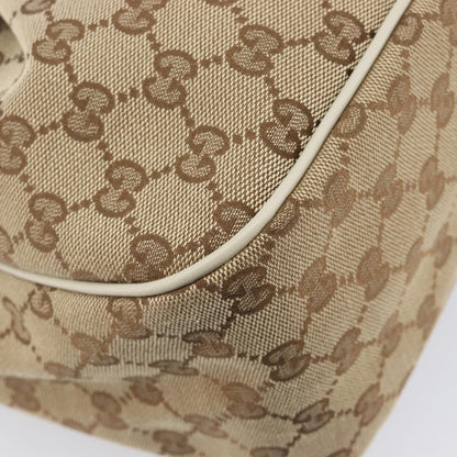 Gucci Sukey Top Handle GG Canvas, Beige, Canvas, Tote Bag