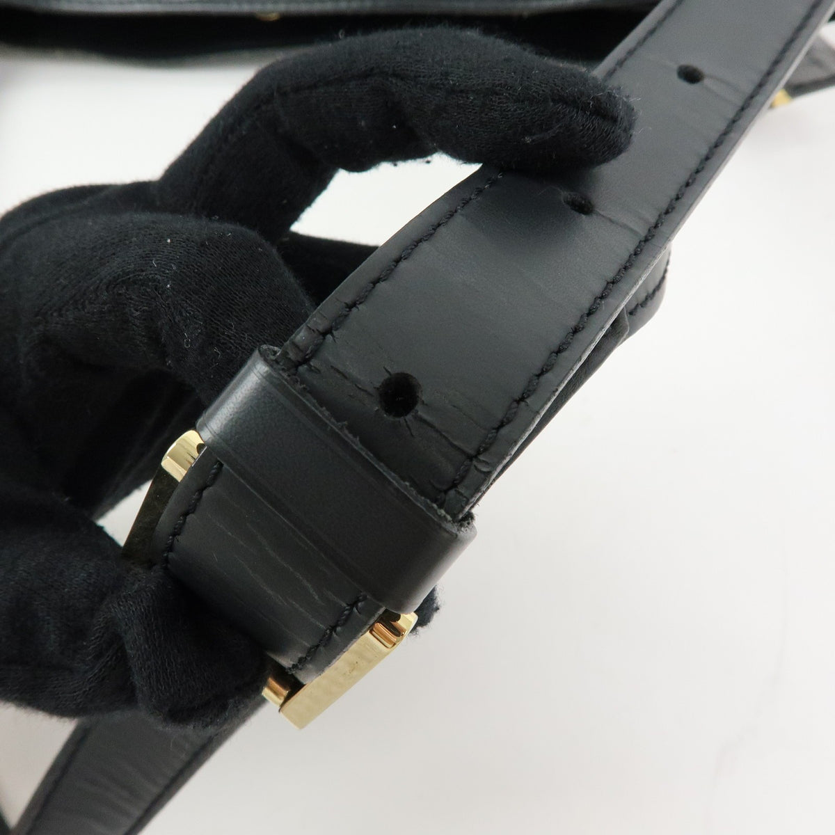 Louis Vuitton Mandara Epi Leather, Black, Leather, Shoulder Bag