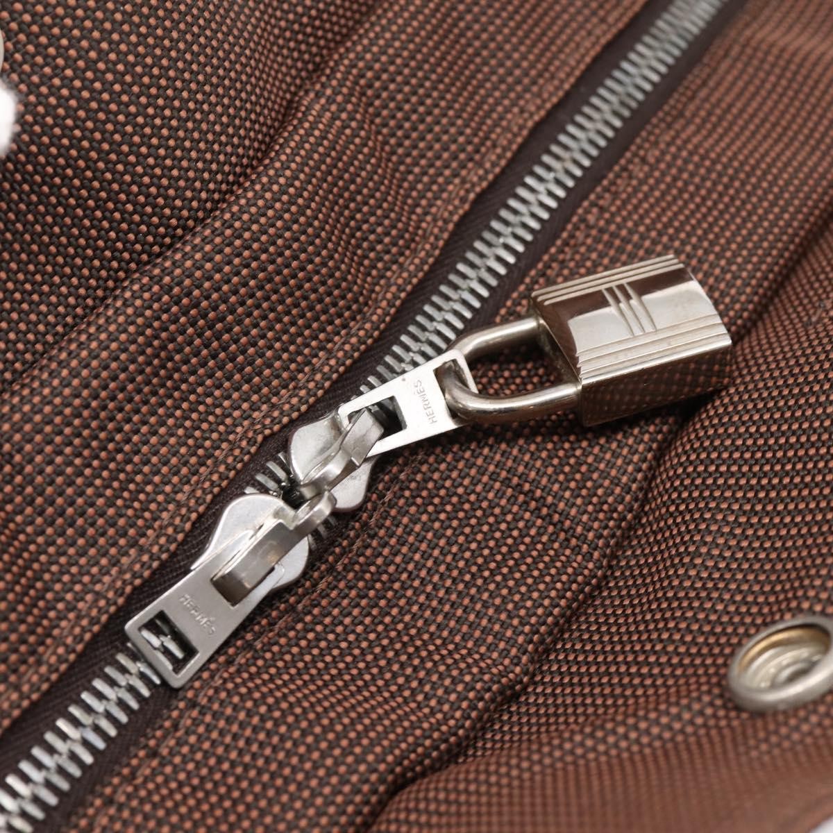 Hermes Fourre-tout Herline Fourre-tout Herline, Brown, Canvas, Tote Bag