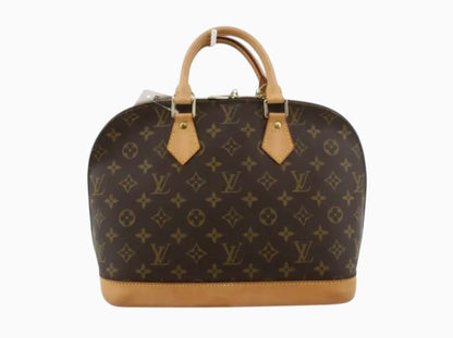 Louis Vuitton Alma Monogram Canvas, Brown, Canvas, Handbag