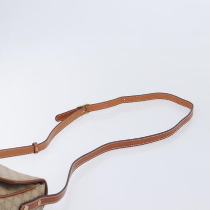 Celine Macadam Shoulder Canvas, Beige, Canvas, Crossbody Bag