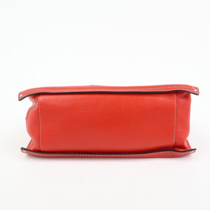 Loewe Anagram Leather, Red, Leather, Tote Bag