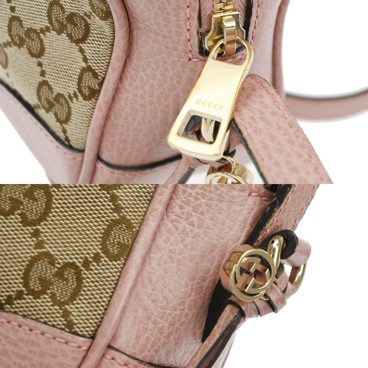 Gucci Bree Disco GG Canvas with Leather, Beige, Canvas, Crossbody Bag