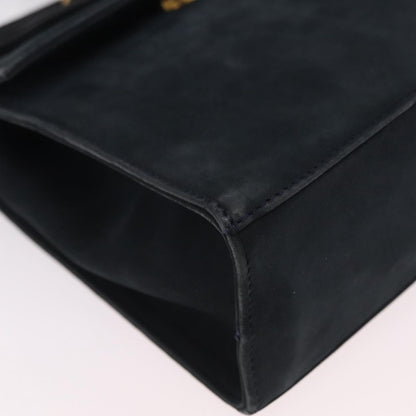 Salvatore Ferragamo Vala Suede, Navy, Suede, Shoulder Bag