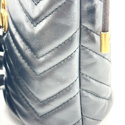 Gucci GG Marmont Bucket Matelasse Leather, Black, Leather, Handbag