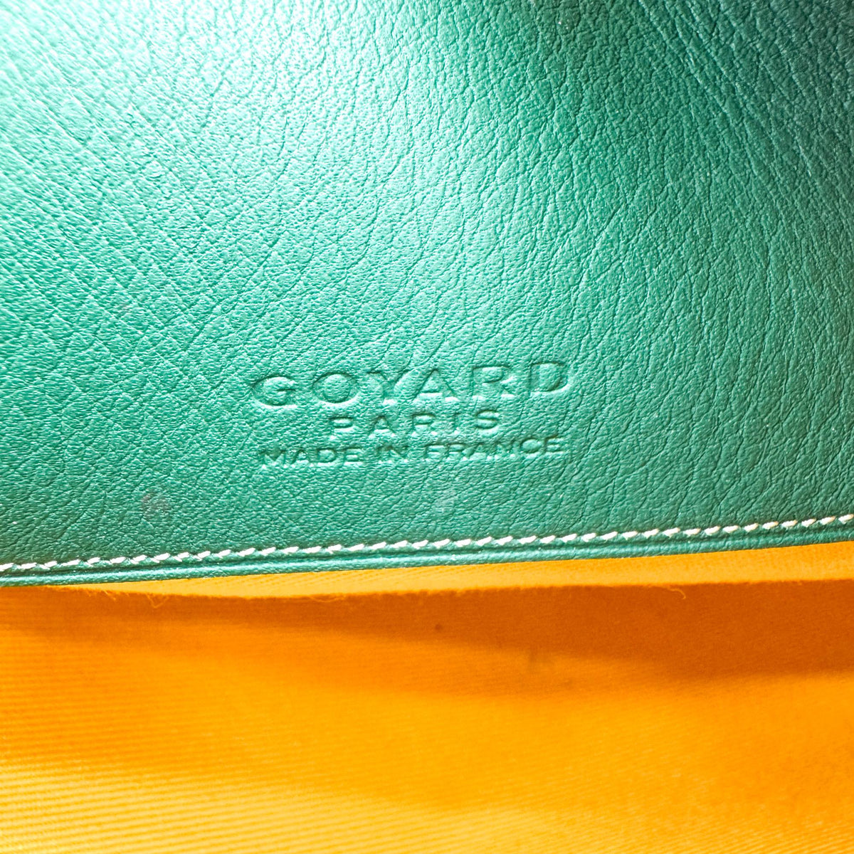 Goyard Senat Zip Coated Canvas, Green, Canvas, Clutch