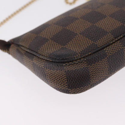 Louis Vuitton Mini pochette accessoires Damier Canvas, Brown, Canvas, Clutch