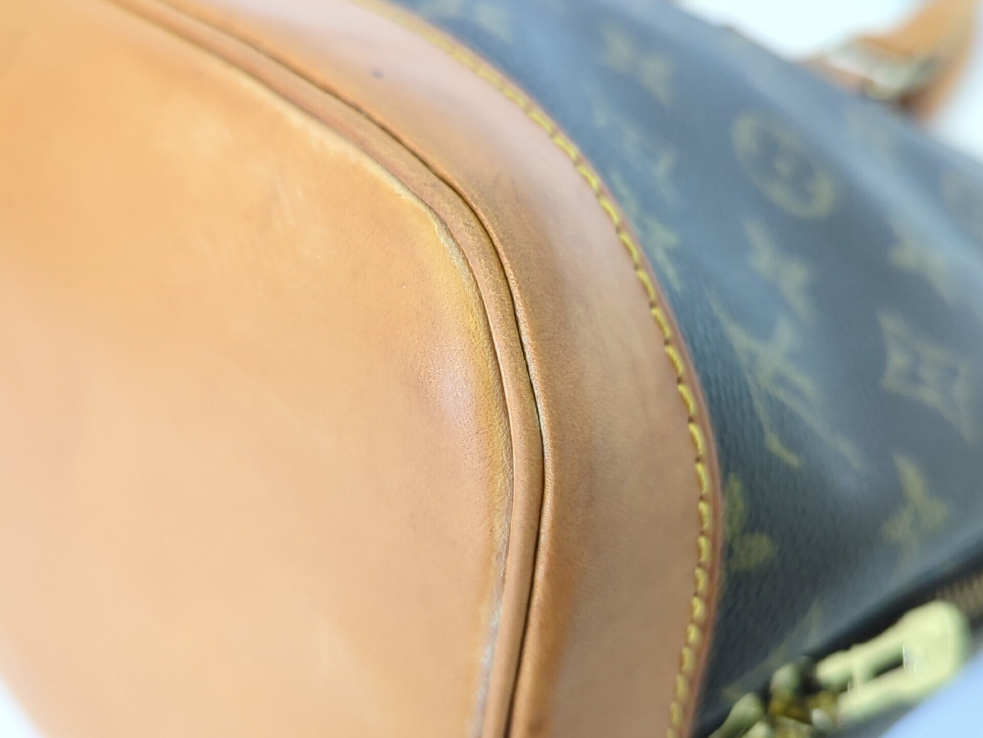 Louis Vuitton Alma Monogram Canvas, Brown, Canvas, Handbag