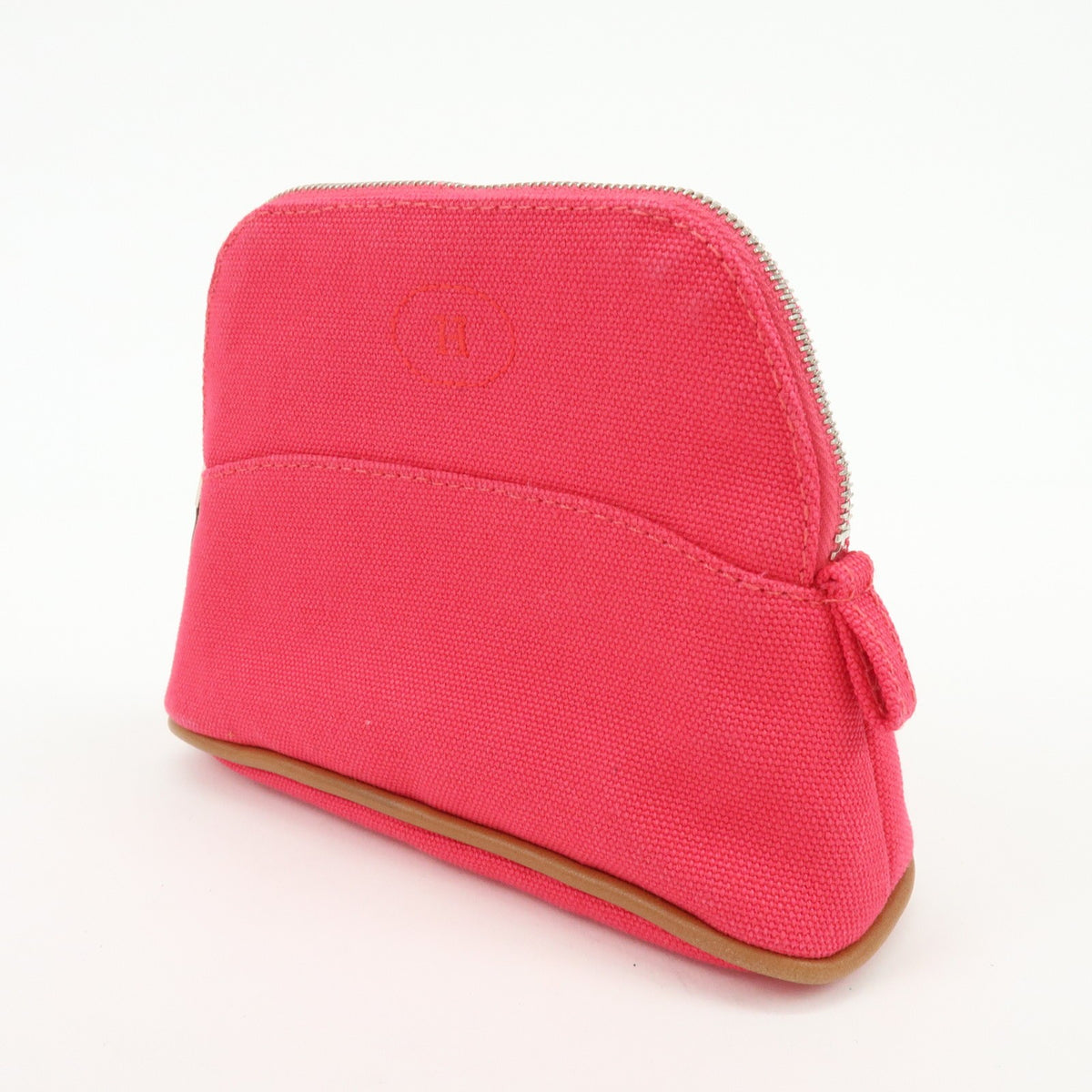 Hermes Bolide Travel Canvas, Pink, Cotton, Clutch