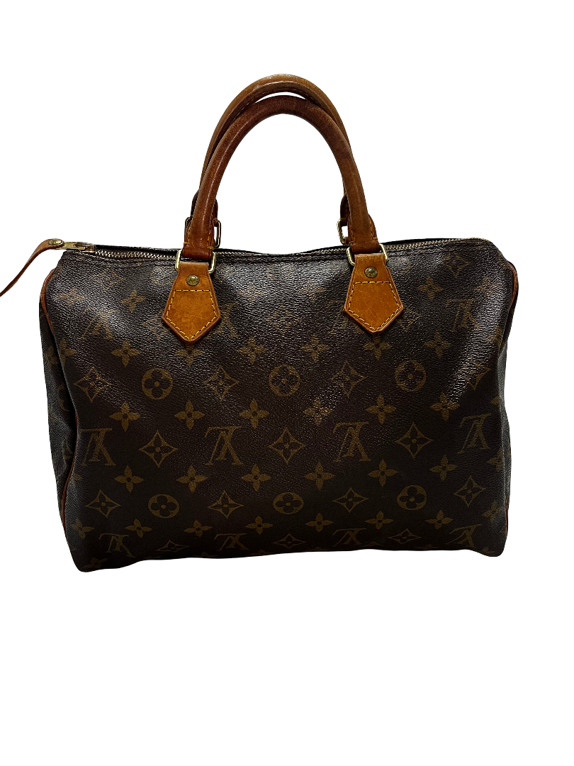 Louis Vuitton Speedy Monogram Canvas, Brown, Canvas, Handbag