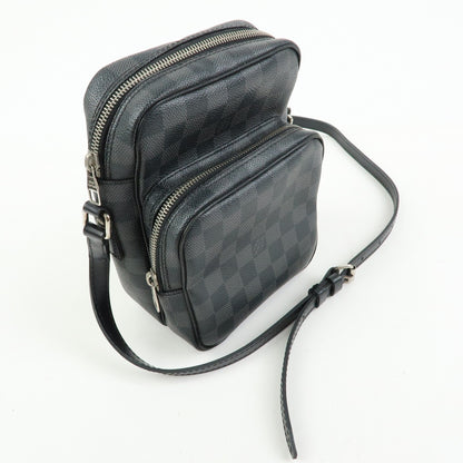 Louis Vuitton Rem Damier Graphite, Black, Canvas, Handbag