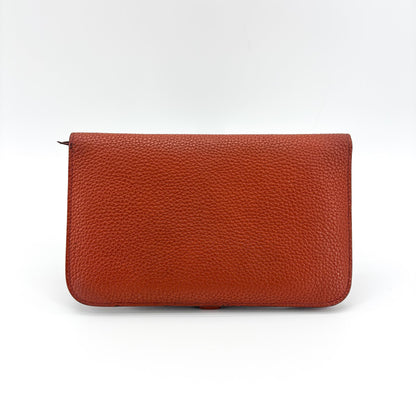 Hermes Bicolor Dogon Duo Combined Leather, Brown, Leather, Wallet