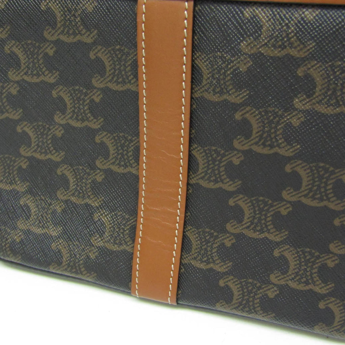 Celine Teen Cabas De France Triomphe Coated Canvas, Brown, Canvas, Handbag