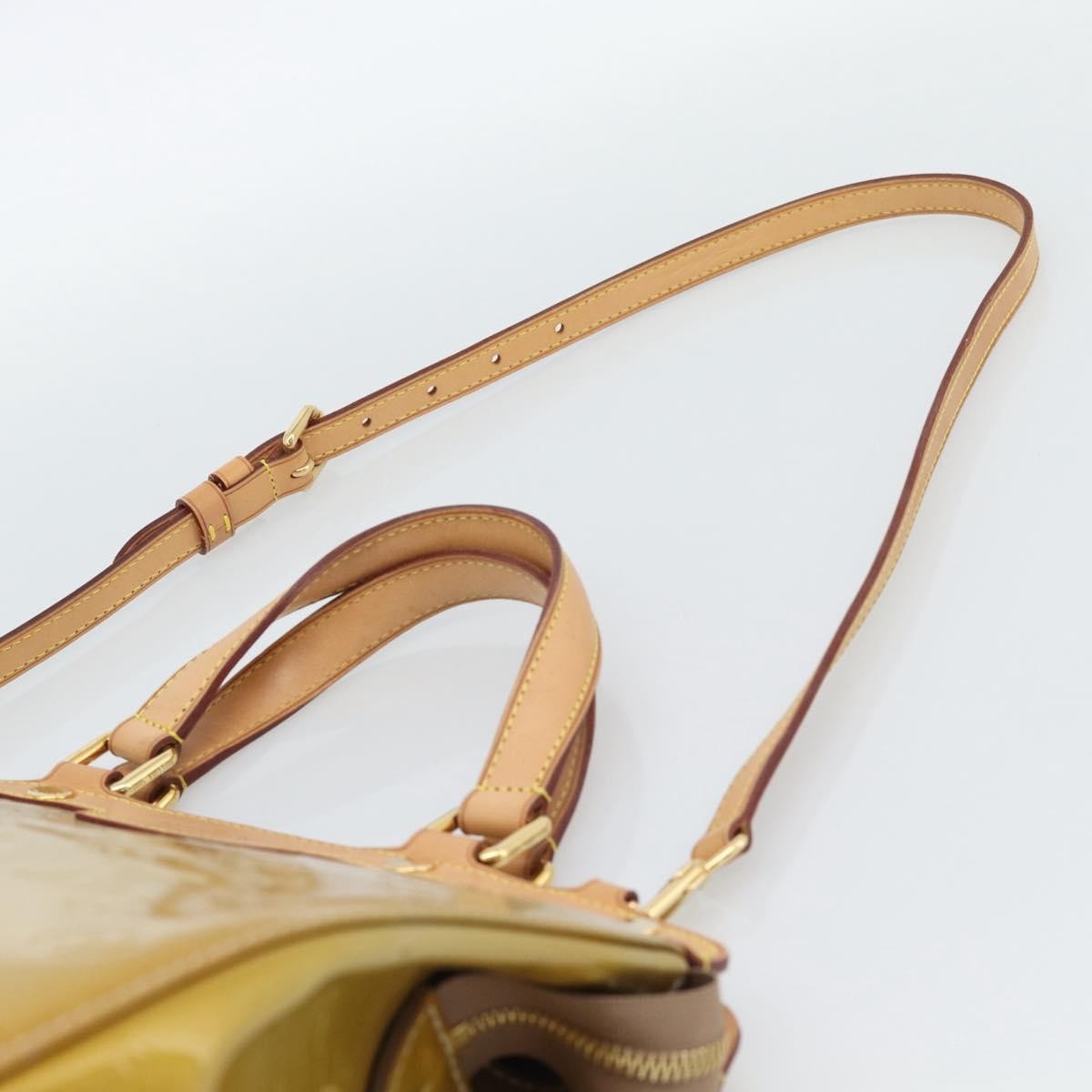 Louis Vuitton Blair Monogram Vernis, Beige, Patent Leather, Handbag