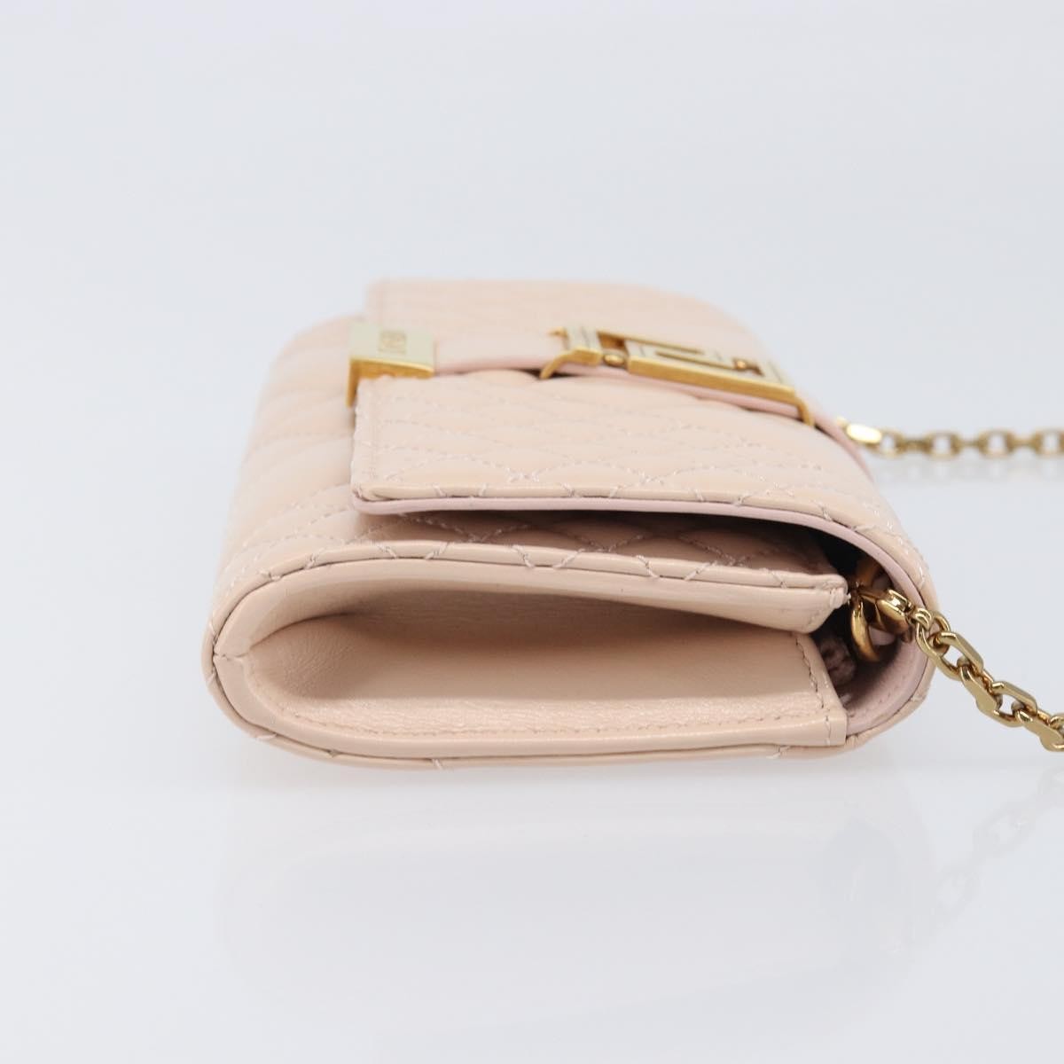 Versace Greca Goddess Convertible Clutch Leather, Pink, Leather, Shoulder Bag
