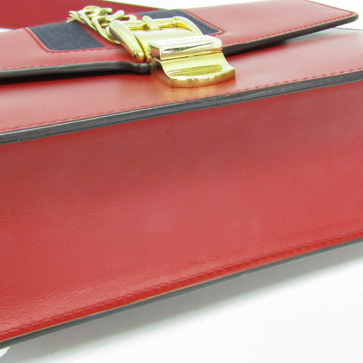 Gucci Sylvie Leather, Red, Leather, Shoulder Bag