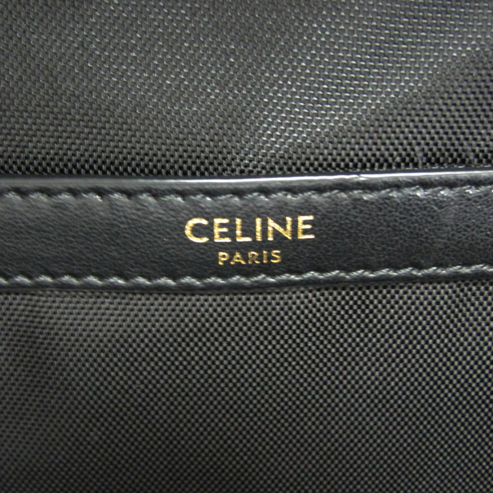 Céline, Black, Canvas, backpack