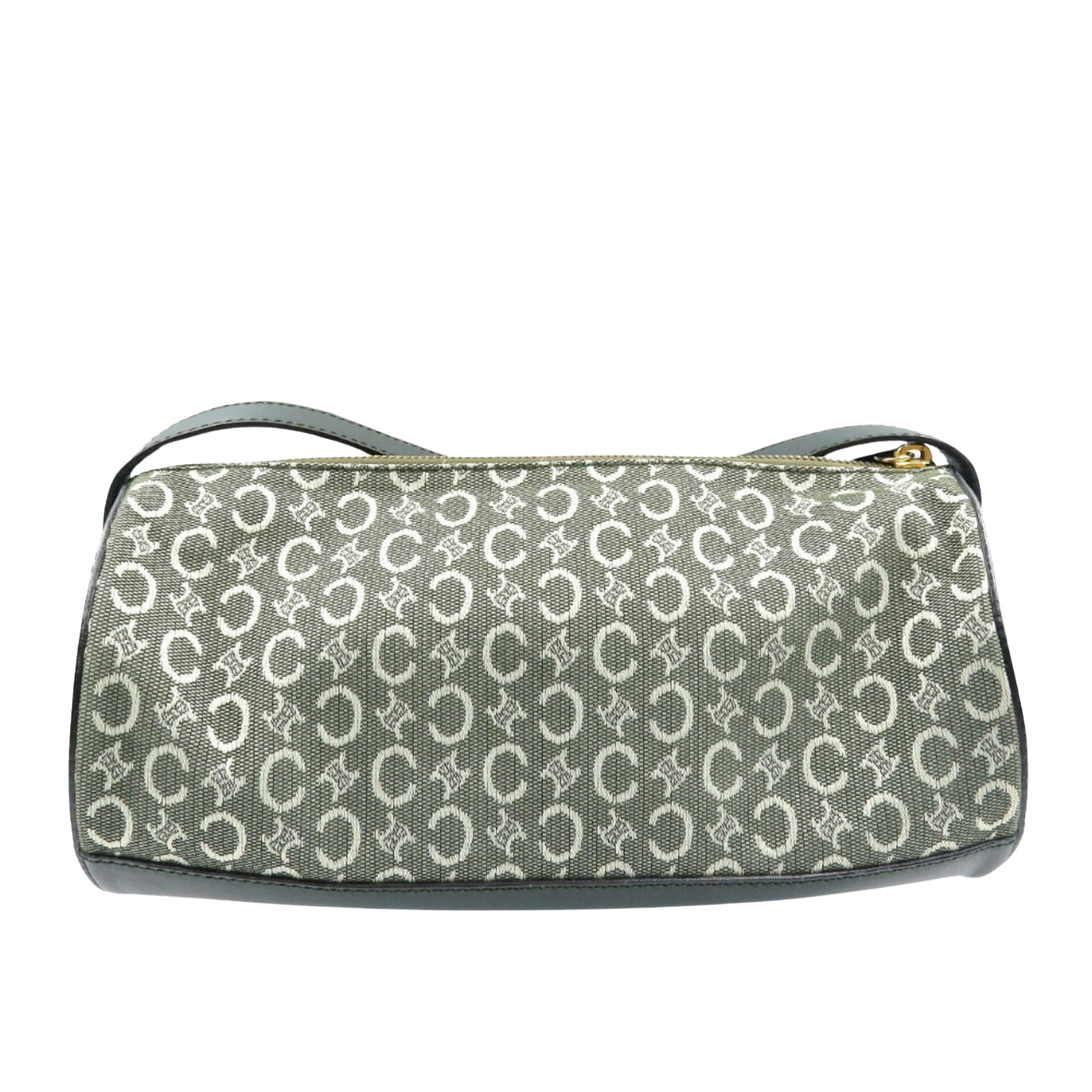 Céline Macadam, Green, Canvas, shopper