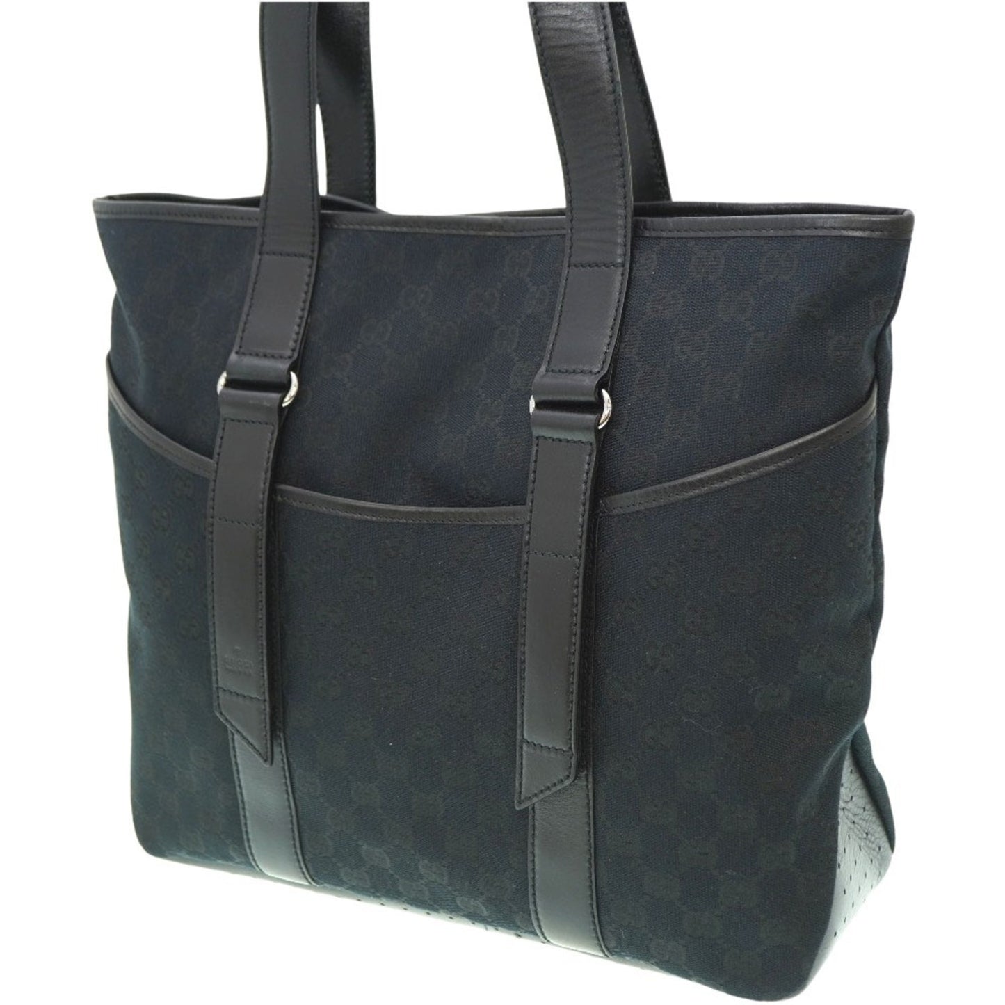 Gucci Cabas, Black, Canvas, tote