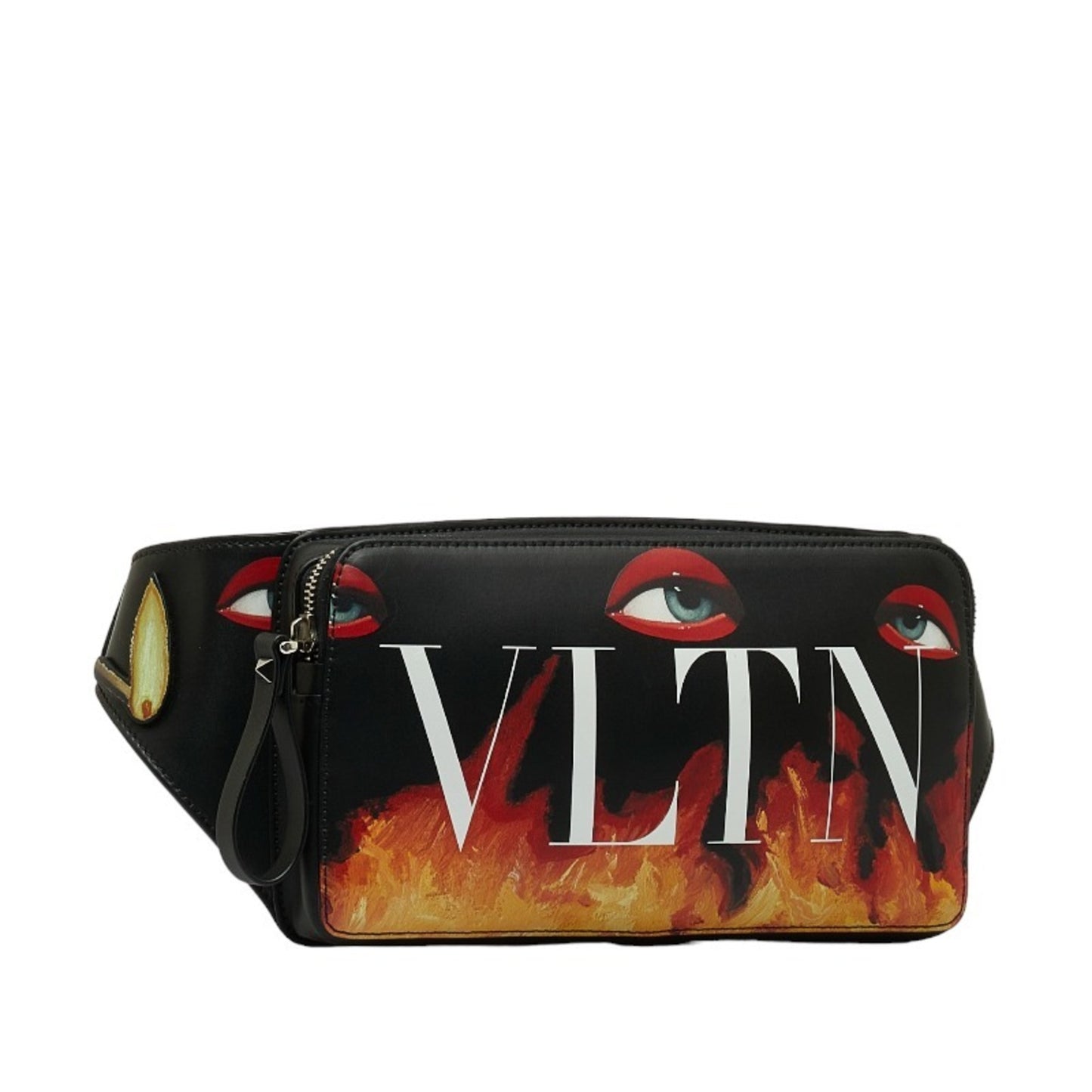 Valentino Garavani VLTN, Black, Leather, shoulder