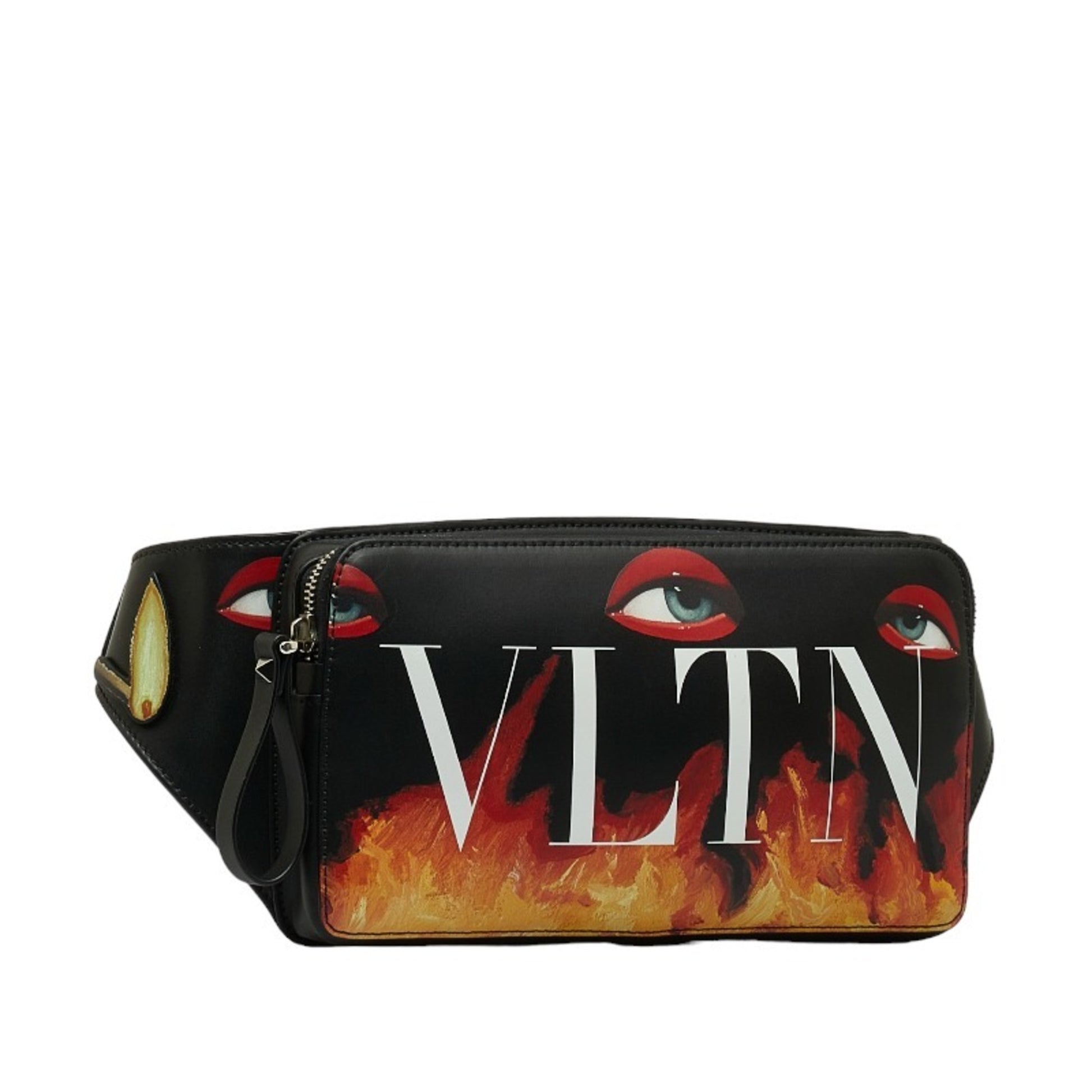 Valentino Garavani VLTN, Black, Leather, shoulder