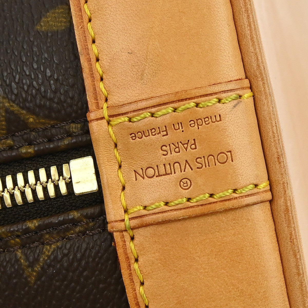 Louis Vuitton Alma Monogram, Brown, Canvas, Handbag