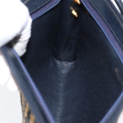 Christian Dior Vintage Trotter Canvas, Navy, Canvas, Shoulder Bag
