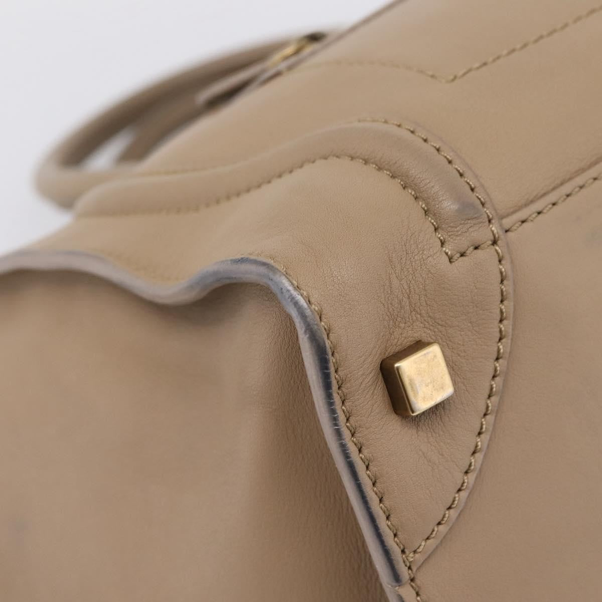 Celine Shopper Luggage Leather, Beige, Leather, Handbag