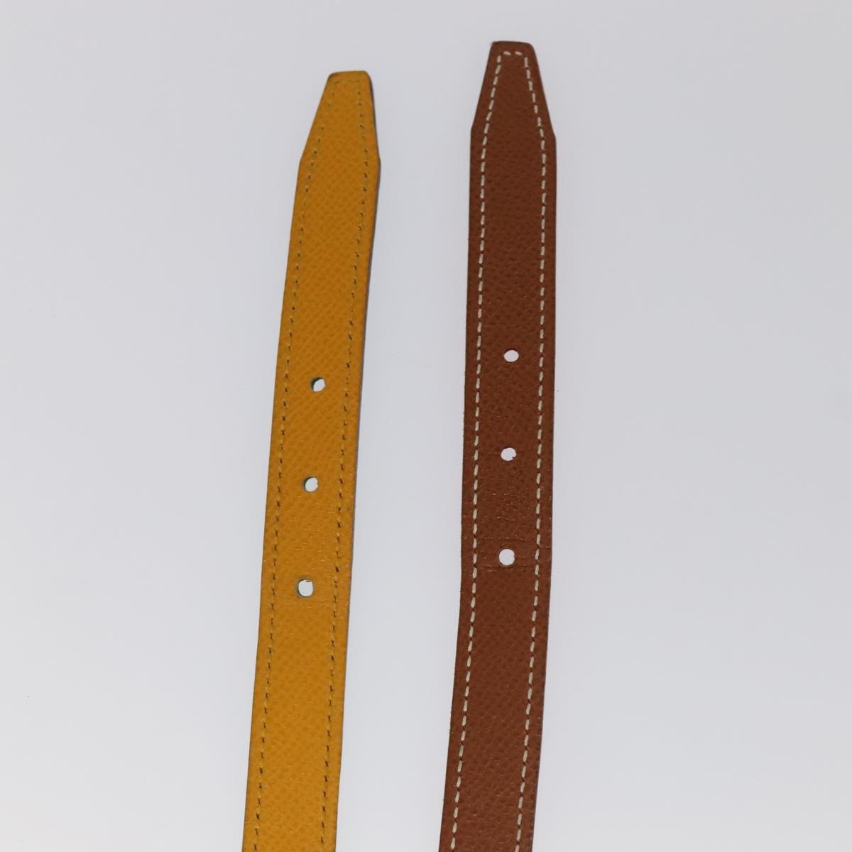 Hermes Double Hole Buckle Belt Metal and Leather, Multicolour, Leather, Belt