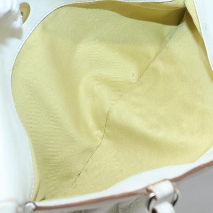 Salvatore Ferragamo Gancini Buckle Leather, White, Leather, Shoulder Bag