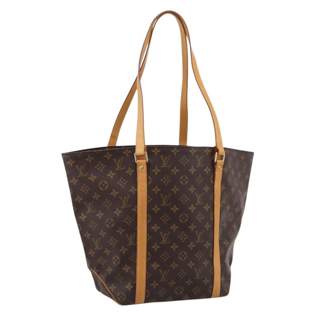 Louis Vuitton Shopping Sac Monogram Canvas, Brown, Canvas, Handbag