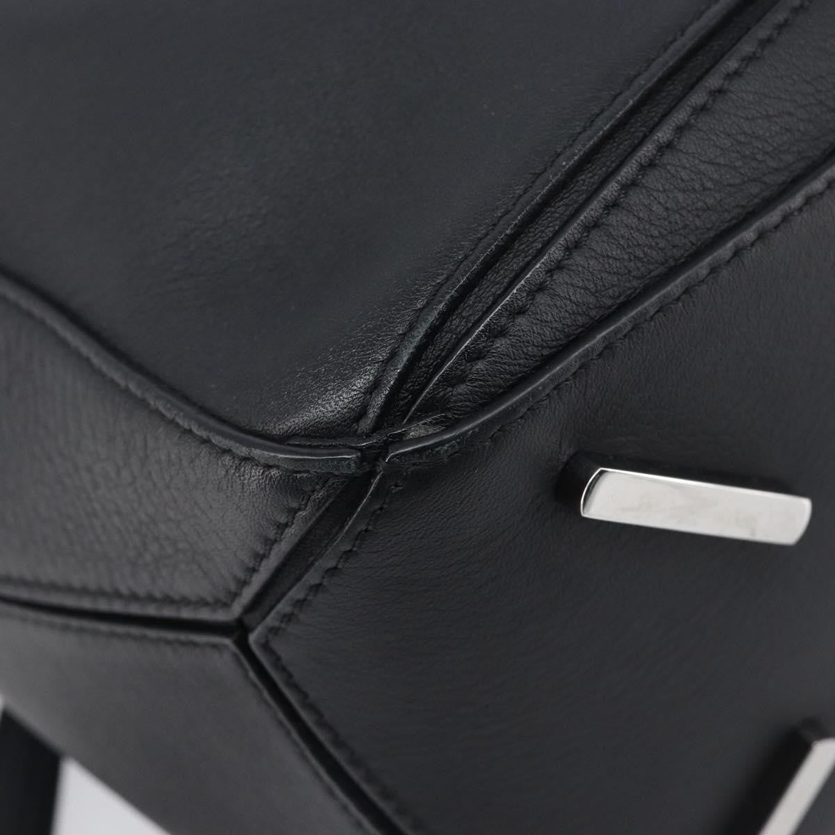 Loewe Puzzle Leather, Black, Leather, Handbag