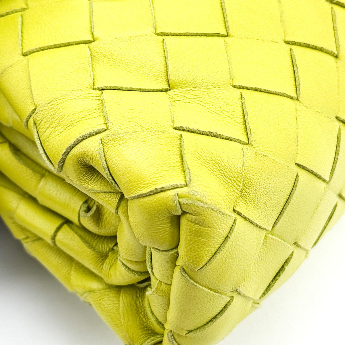 Bottega Veneta The Pouch Intrecciato Nappa, Green, Leather, Clutch