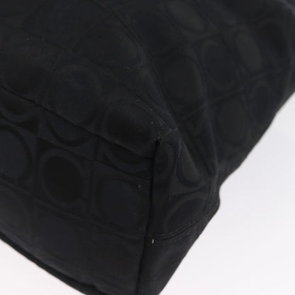 Salvatore Ferragamo Gancini Tote Gancini Canvas, Black, Canvas, Tote Bag