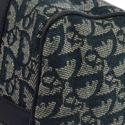 Christian Dior Vintage Trotter Boston Diorissimo Canvas, Navy, Canvas, Handbag