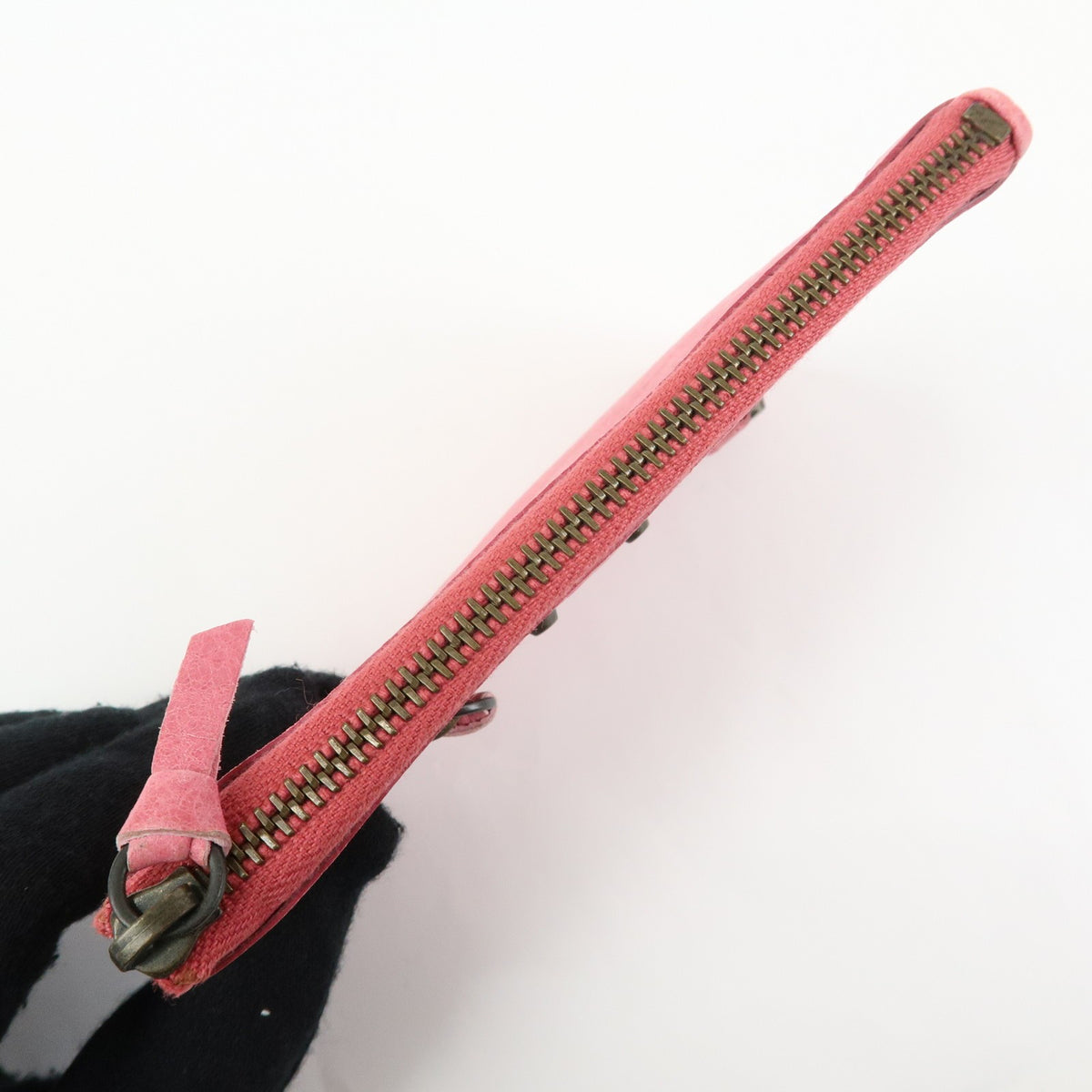 Balenciaga Classic Studs Reporter Leather, Pink, Leather, Crossbody Bag