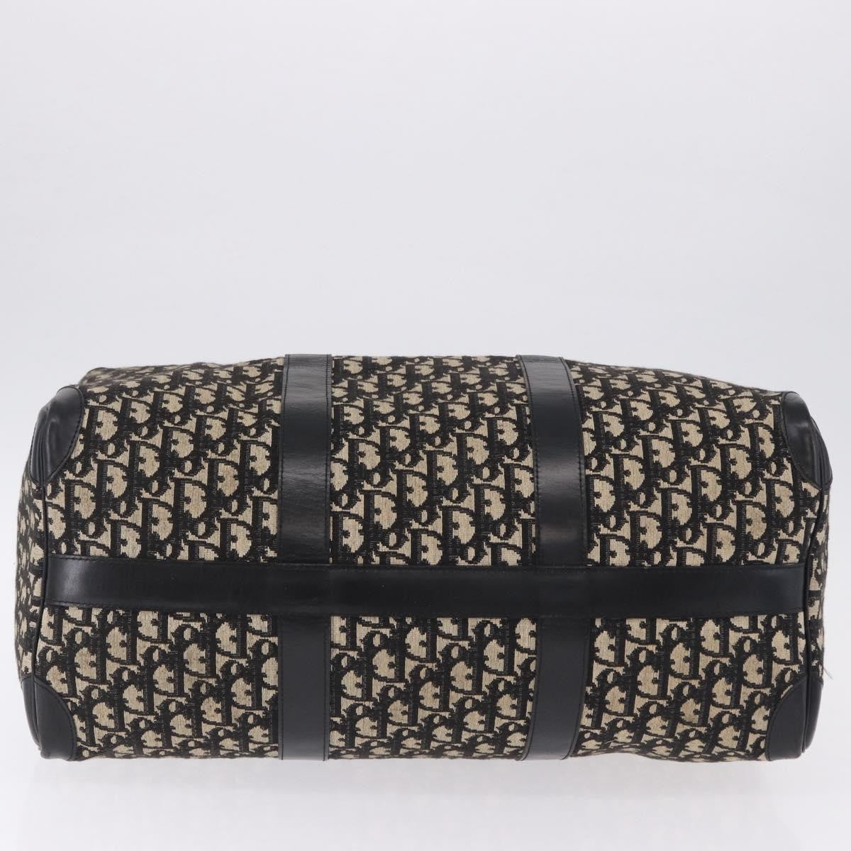 Christian Dior Convertible Boston Oblique Canvas, Black, Canvas, Travel Bag