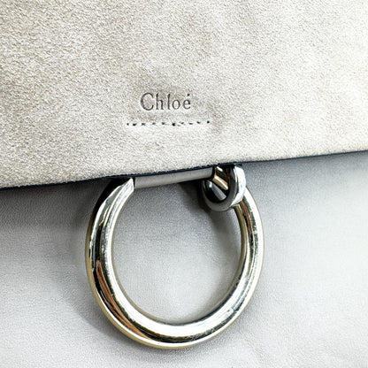 Chloe Faye Leather and Suede, Brown, Suede, Shoulder Bag