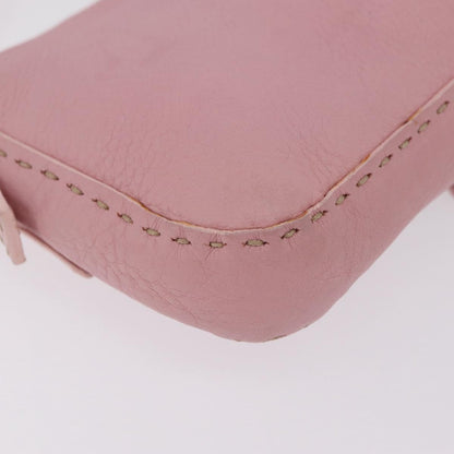 Fendi Selleria Baguette Leather, Pink, Leather, Handbag