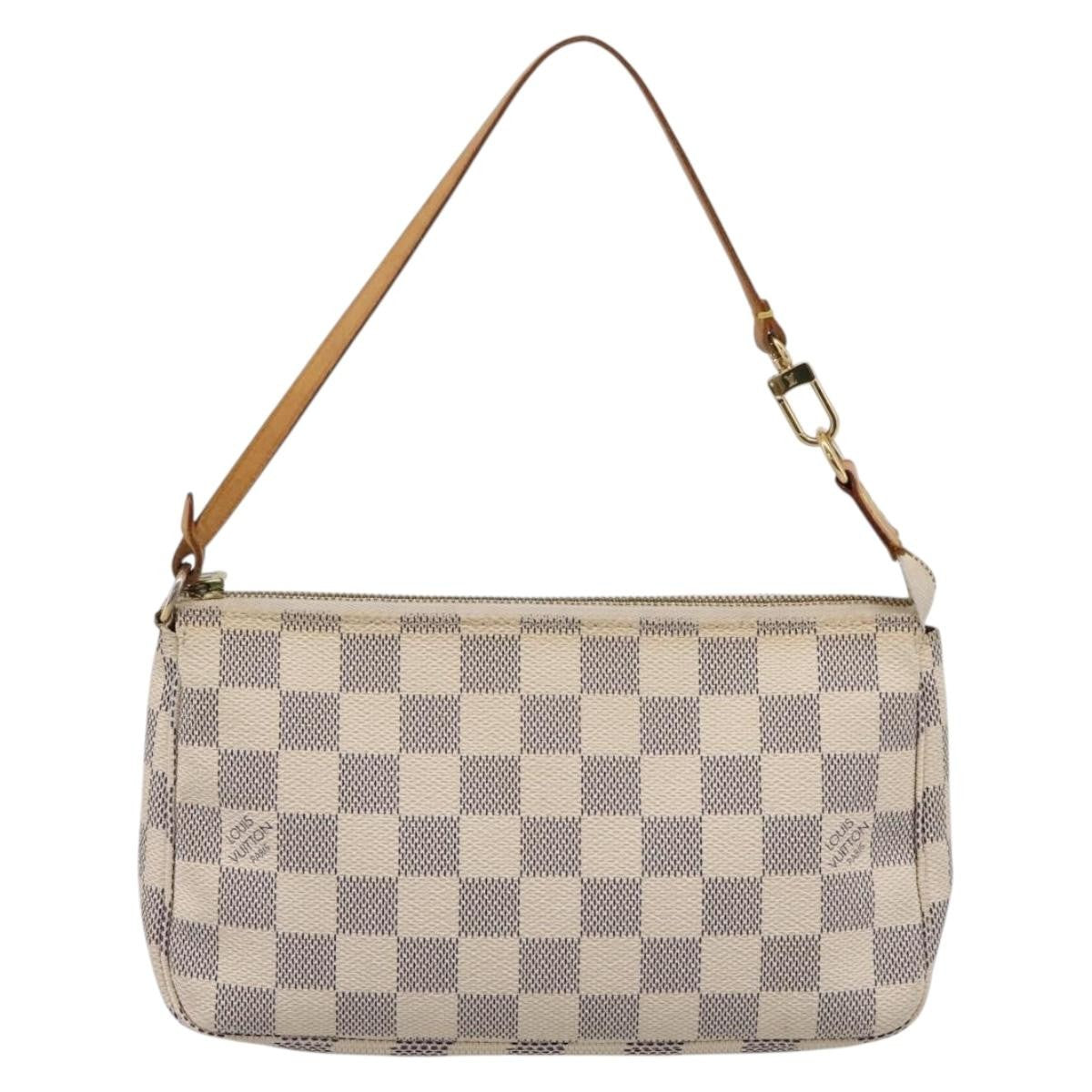 Louis Vuitton Pochette Accessoires NM Damier, White, Canvas, Clutch