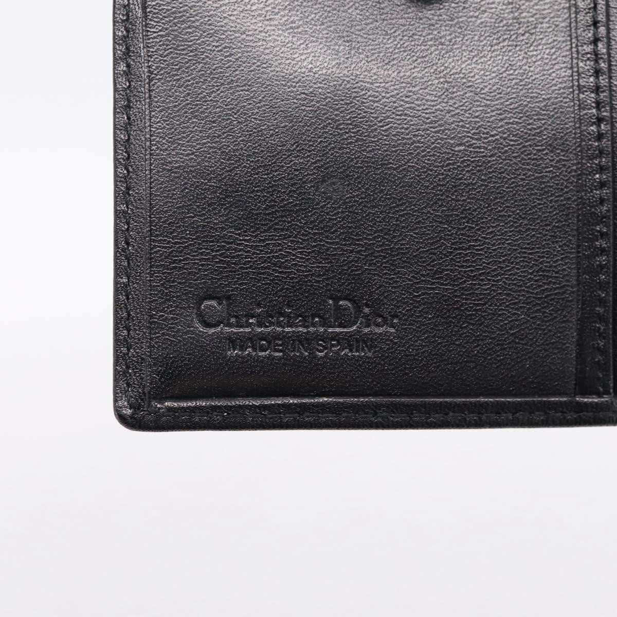 Christian Dior Bifold Card Holder Leather, Black, Leather, Card Holder