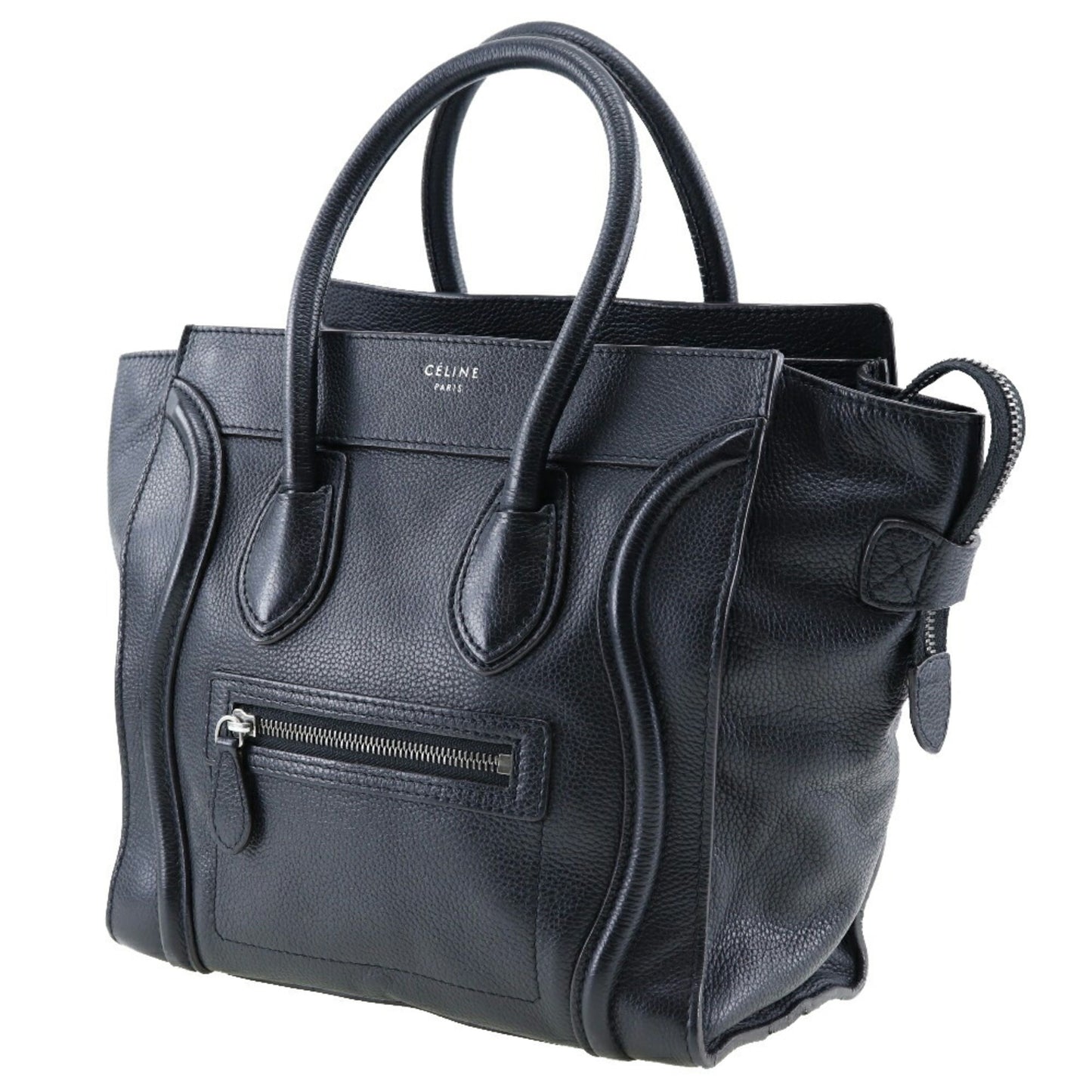 Céline Luggage, Black, Leather, handbag